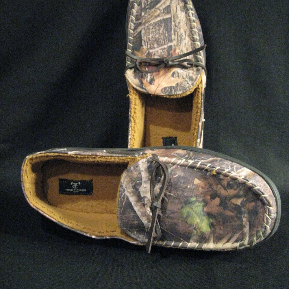 MEN'S TRUE TIMBER CAMO SLIPPERS - SZ. XL (13)